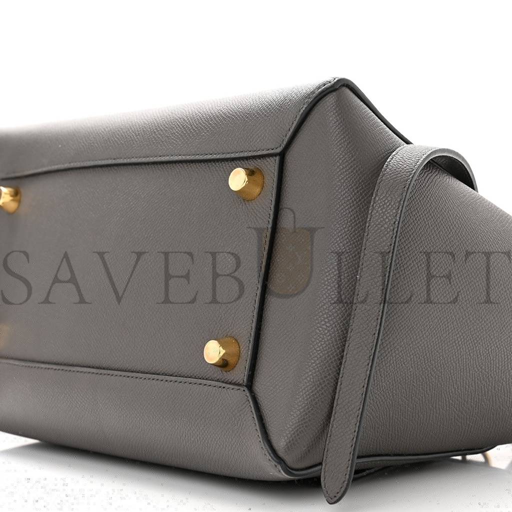 Ce**e grained calfskin mini belt bag grey (28*22*18cm)