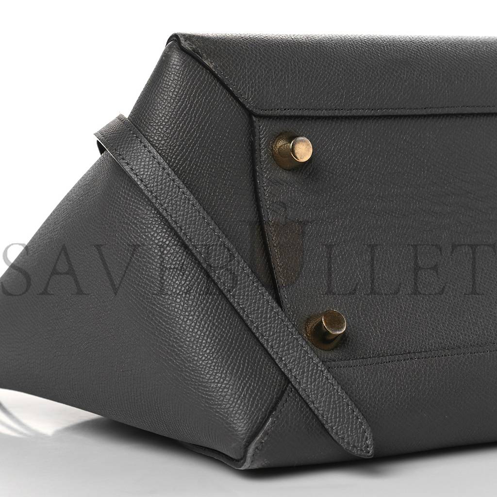 Ce**e grained calfskin mini belt bag grey (28*22*17cm)