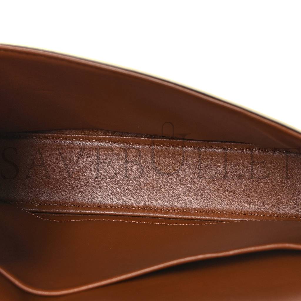 Ce**e canvas calfskin triomphe shoulder bag white (21*11*5cm)