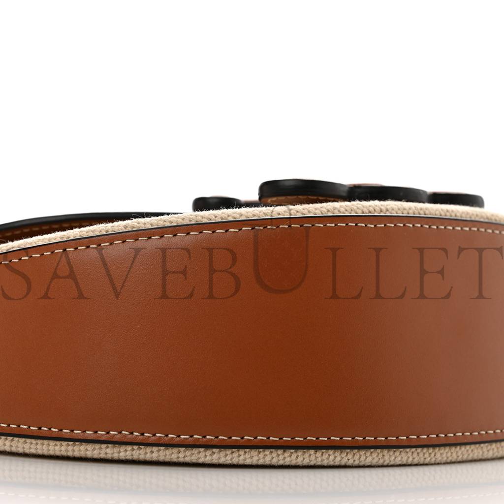 Ce**e textile calfskin triomphe besace natural tan (22*14*6cm)