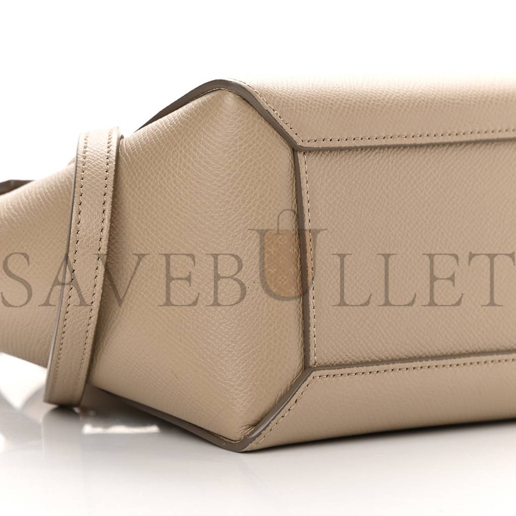 Ce**e grained calfskin nano belt bag light taupe (20*18*11cm)