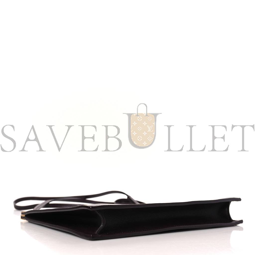 Ce**e smooth calfskin mini clasp bag bordeaux (23*20*3cm)