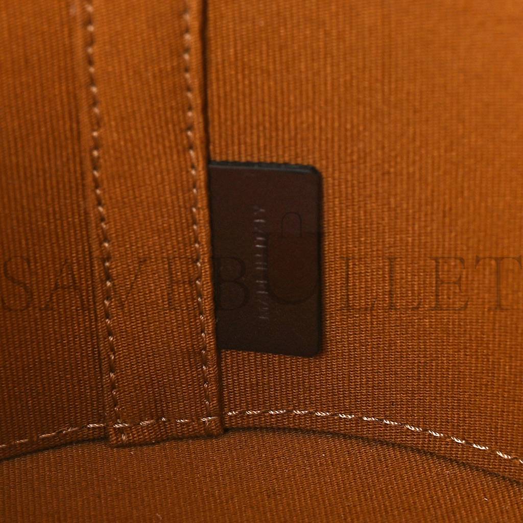 Ce**e raffia calfskin triomphe medium tambour bag natural (18*18*12cm)