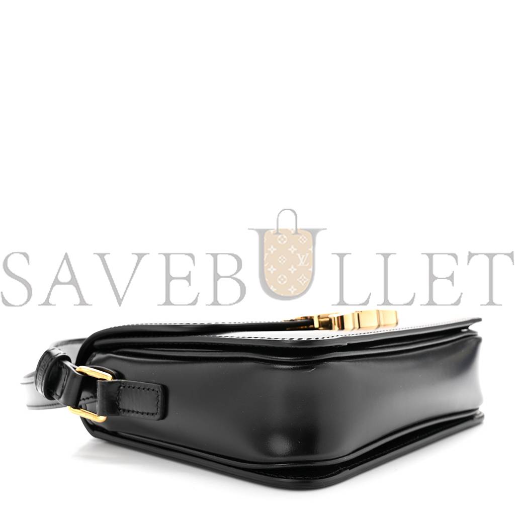 Ce**e shiny calfskin teen triomphe black (19*14*6cm)