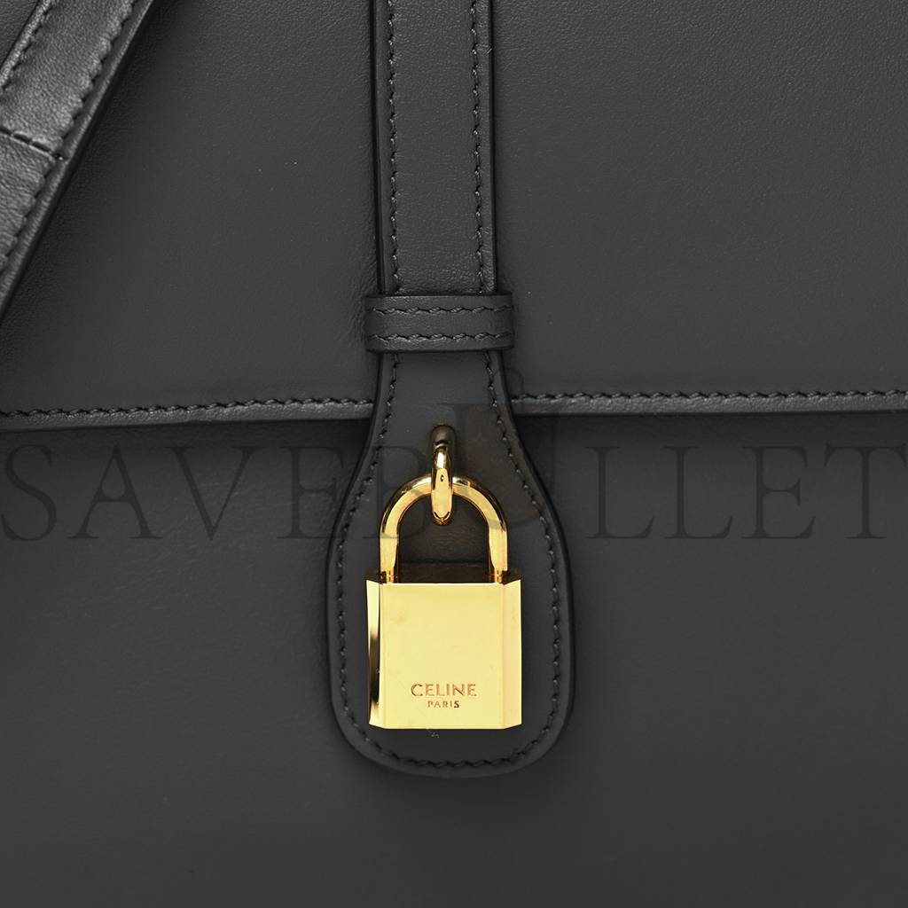 Ce**e smooth calfskin medium tabou anthracite (23*18*1cm)