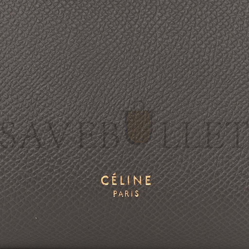 Ce**e baby grained calfskin micro belt bag grey (24*21*14cm)