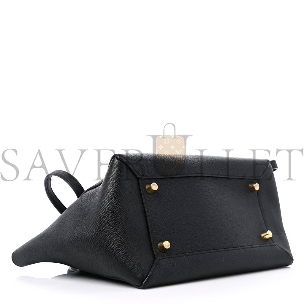 Ce**e grained calfskin micro belt bag black (28*24*15cm)