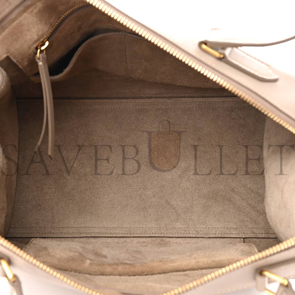 Ce**e smooth calfskin small ring bag light taupe (30*26*17cm)