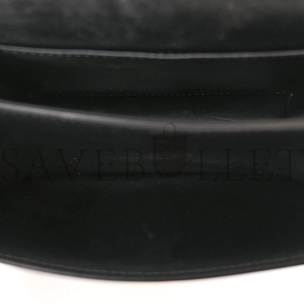 Ce**e box calfskin teen classic box flap bag black (18*15*6cm)