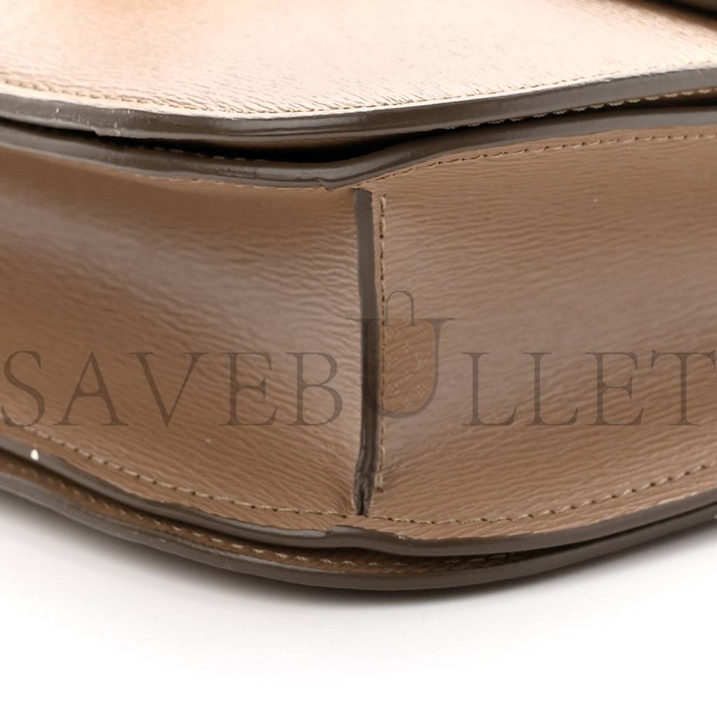 Ce**e liege calfskin medium classic box flap bag taupe (23*17*6cm)