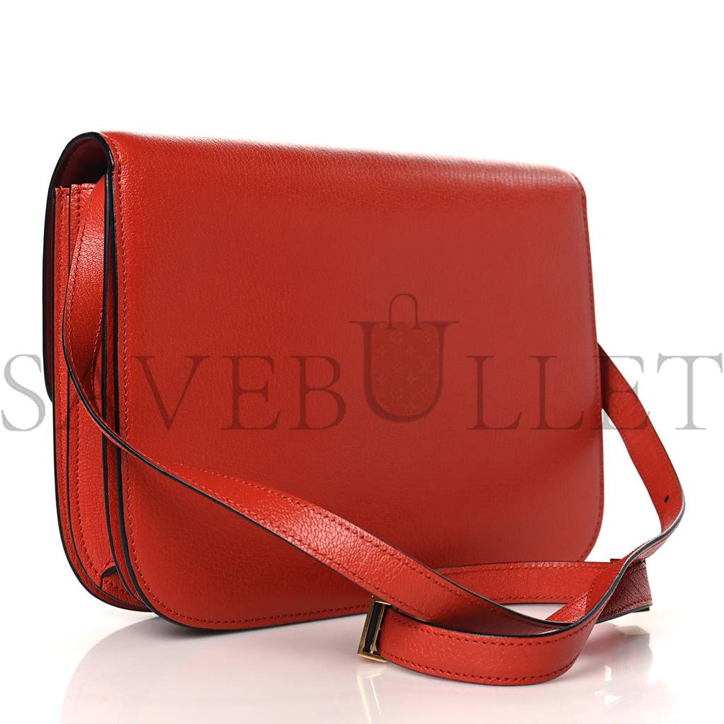 Ce**e goatskin medium classic box flap bag cinnamon (23*18*6cm)