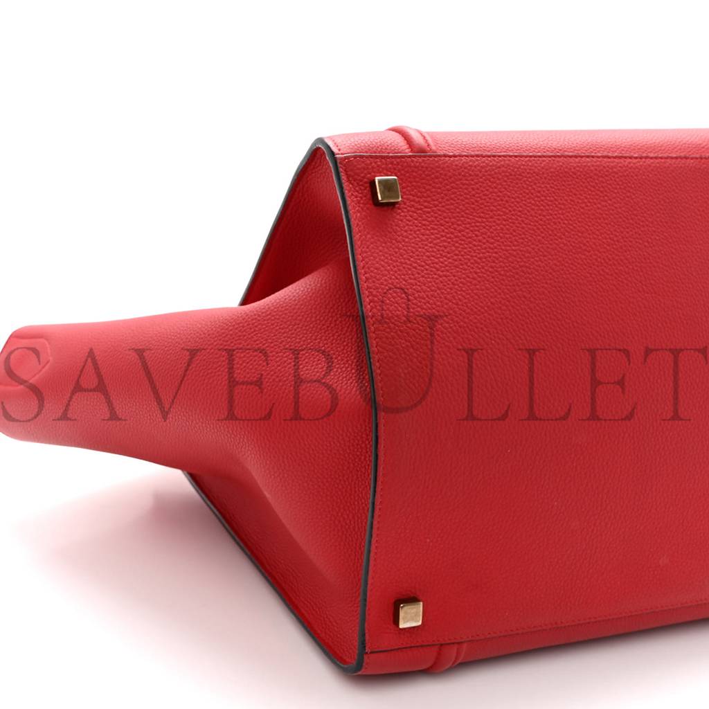 Ce**e baby grained calfskin medium phantom luggage carmin (30*28*26cm)