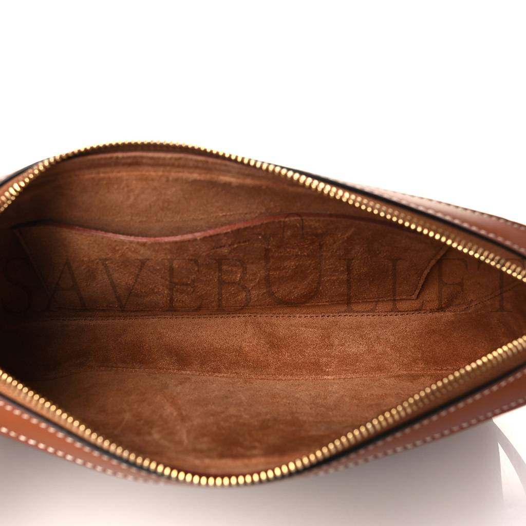 Ce**e smooth calfskin cuir triomphe camera shoulder bag tan (27*13*4cm)