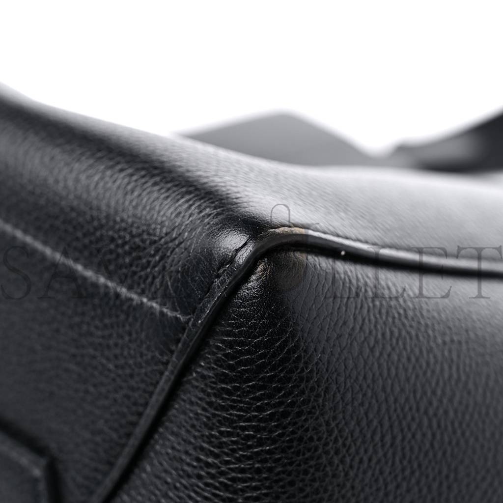 Ce**e soft grained calfskin sangle bucket bag black (32*22*17cm)