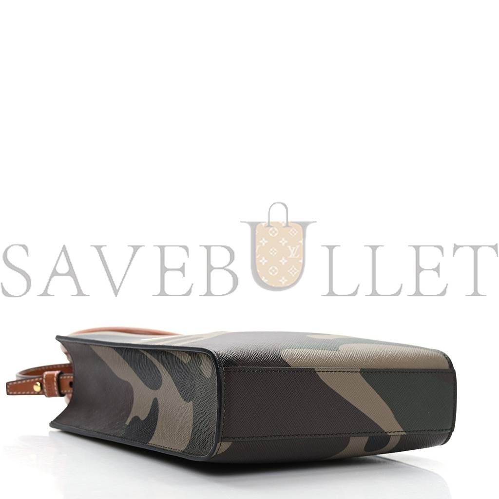 Ce**e canvas calfskin mini vertical cabas khaki (20*17*6cm)