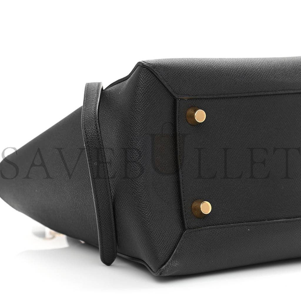 Ce**e grained calfskin mini belt bag black (28*25*16cm)