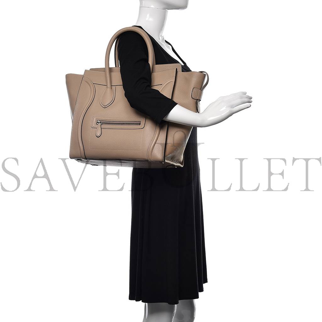 Ce**e drummed calfskin mini luggage dune (30*30*18cm)