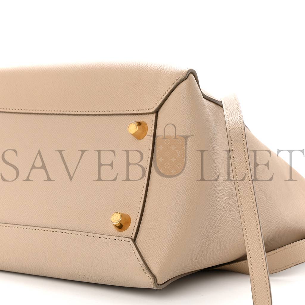 Ce**e grained calfskin mini belt bag light taupe (28*22*18cm)