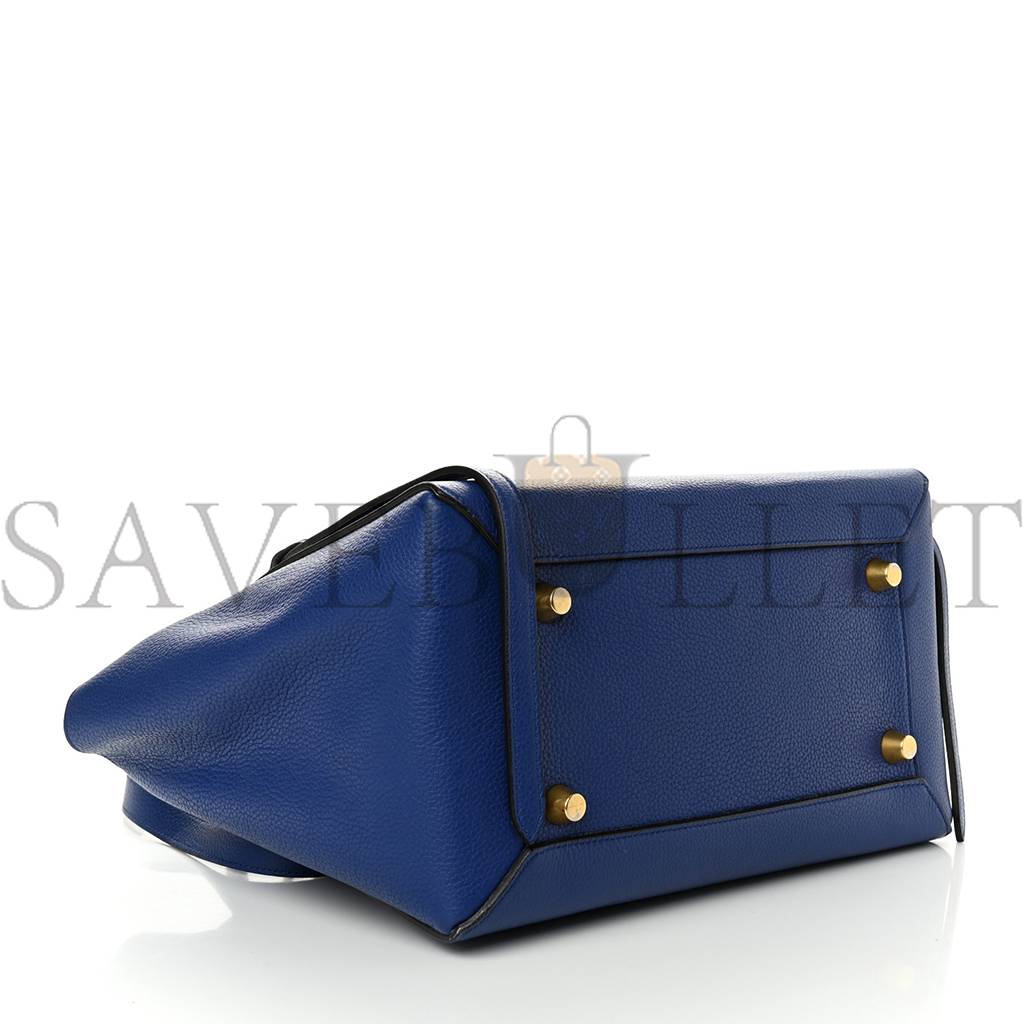 Ce**e grained calfskin mini belt bag indigo (28*23*16cm)