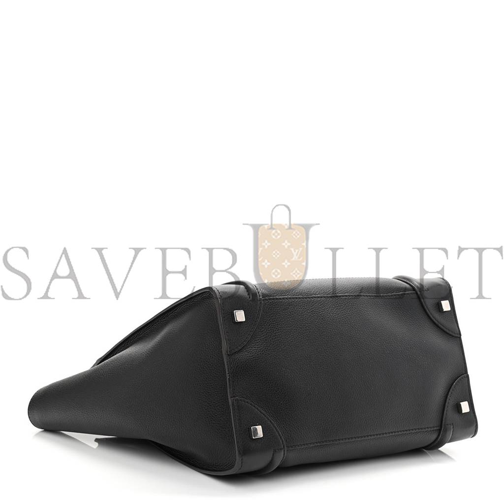 Ce**e drummed calfskin micro luggage black (26*26*14cm)