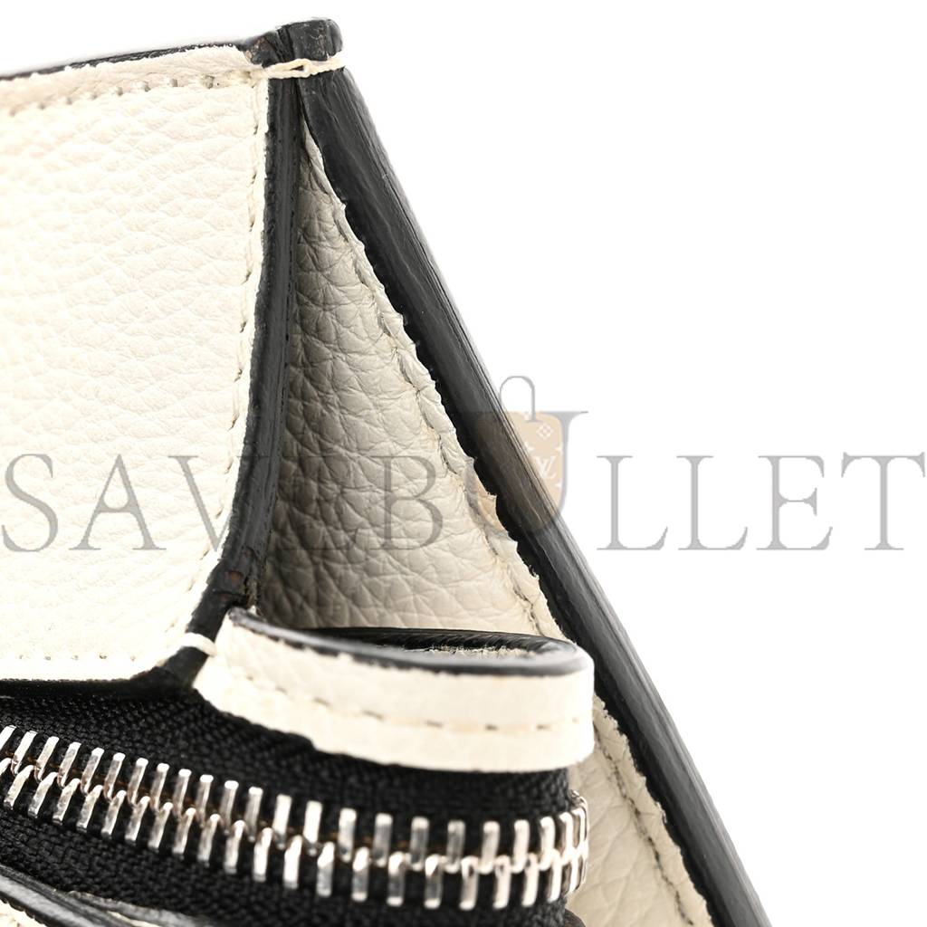 Ce**e grained calfskin medium edge shoulder bag white (34*25*17cm)