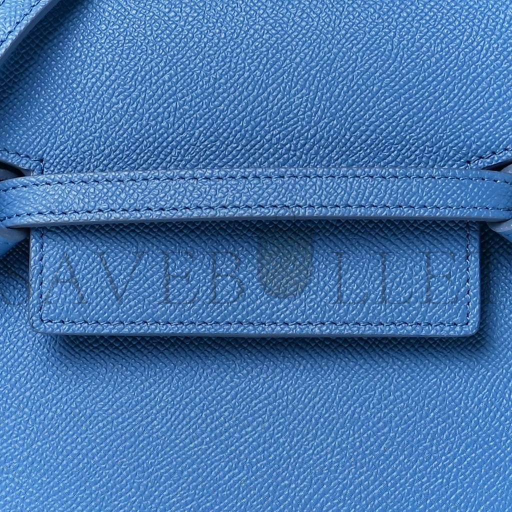Ce**e grained calfskin nano belt bag blue (20*19*11cm)
