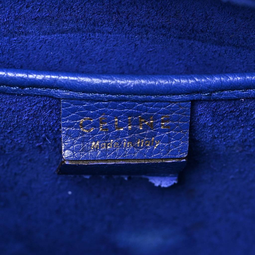 Ce**e drummed calfskin nano luggage indigo (20*19*10cm)