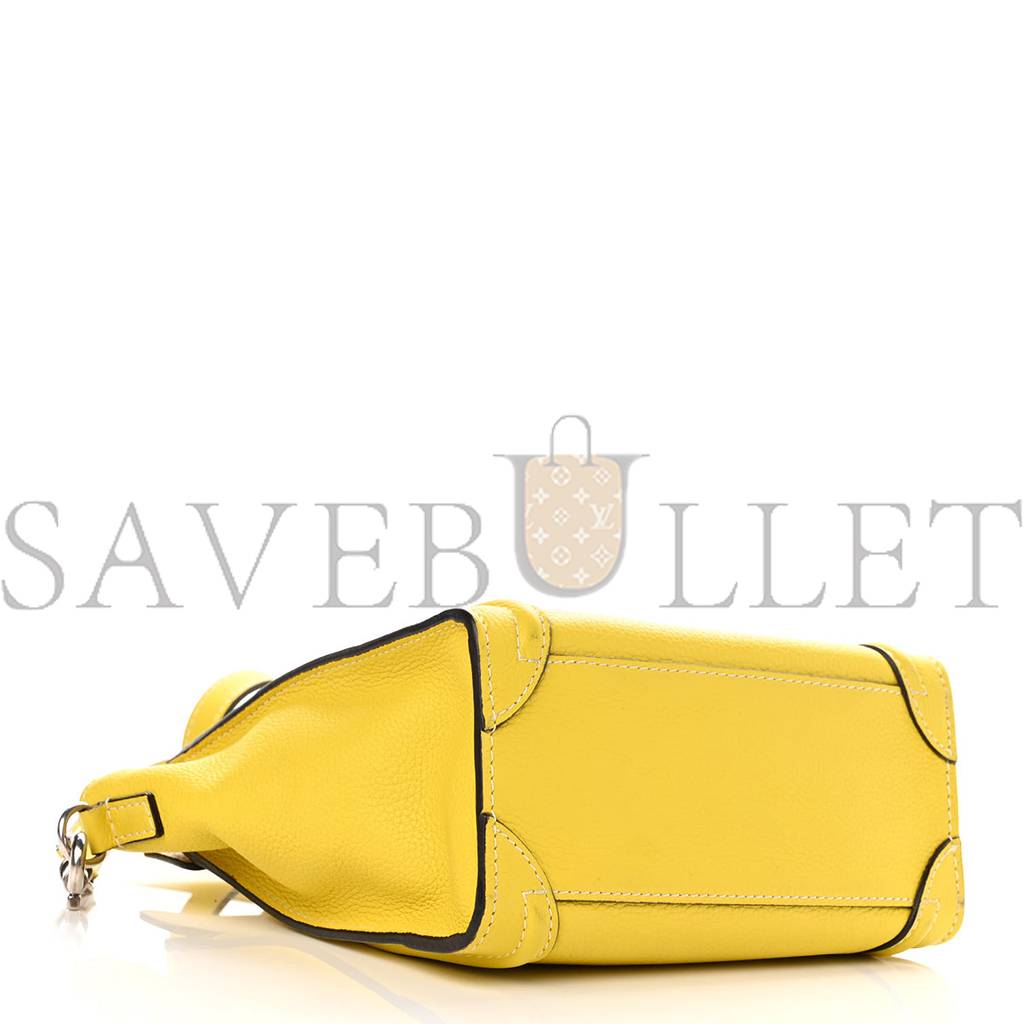 Ce**e drummed calfskin nano luggage citron (20*20*10cm)