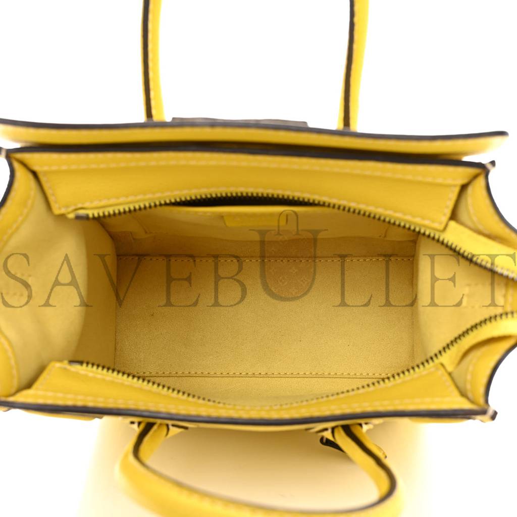 Ce**e drummed calfskin nano luggage citron (20*20*10cm)