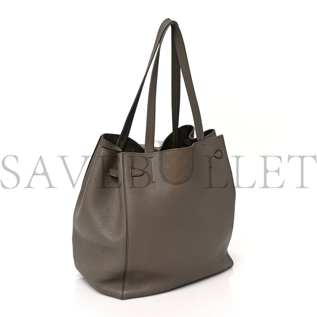 Ce**e soft grained calfskin medium belt cabas phantom taupe (34*27*20cm)