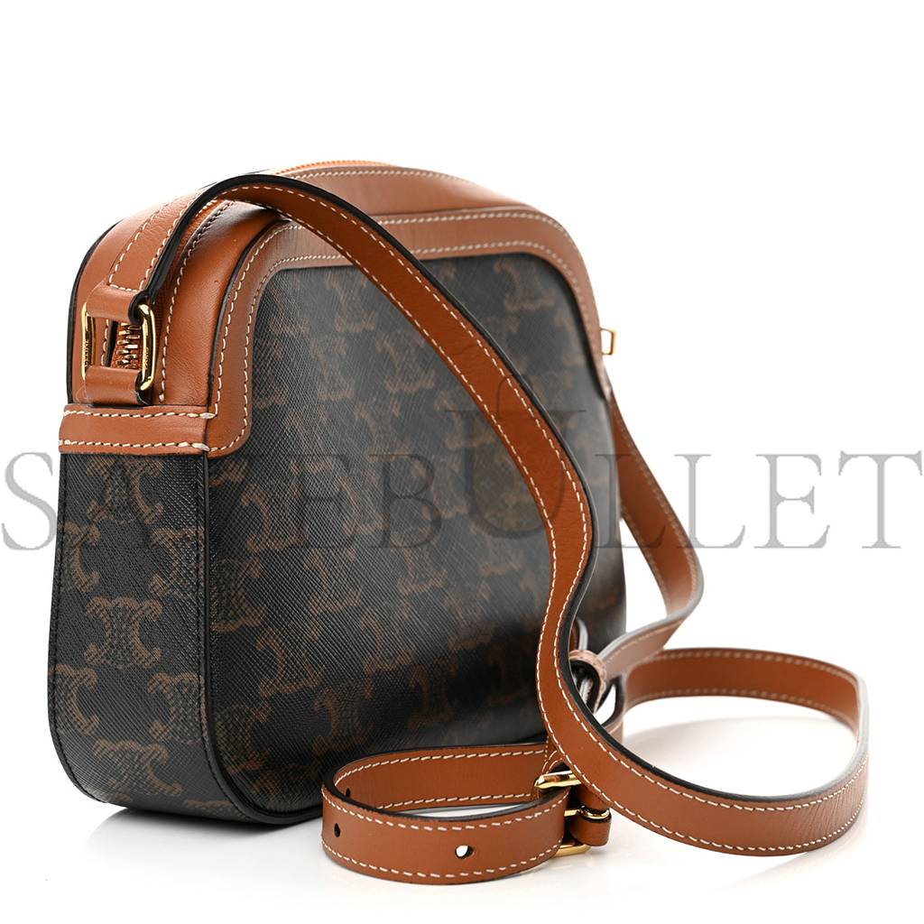 Ce**e triomphe canvas small camera bag tan (20*15*5cm)