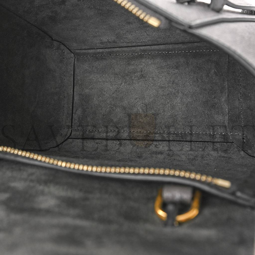 Ce**e grained calfskin nano belt bag grey (20*19*11cm)