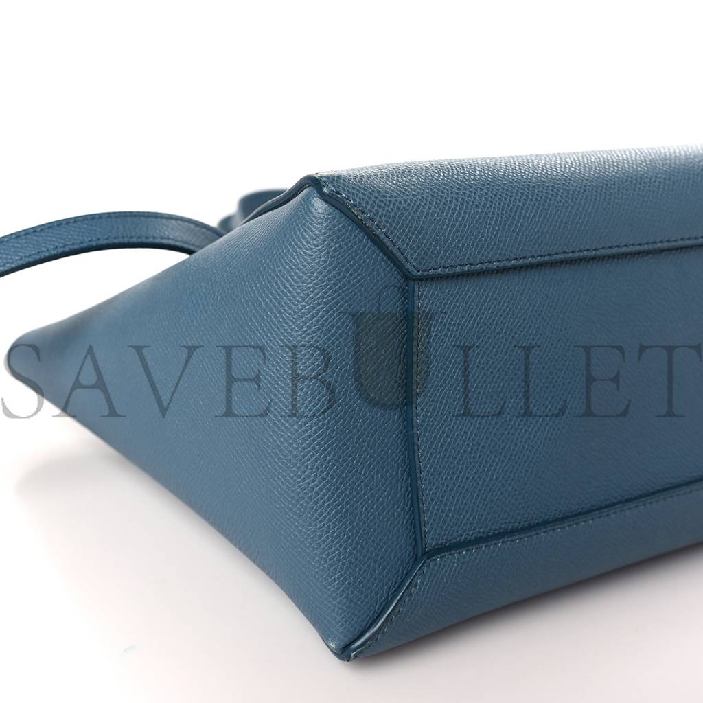 Ce**e grained calfskin mini belt bag slate blue (23*22*15cm)