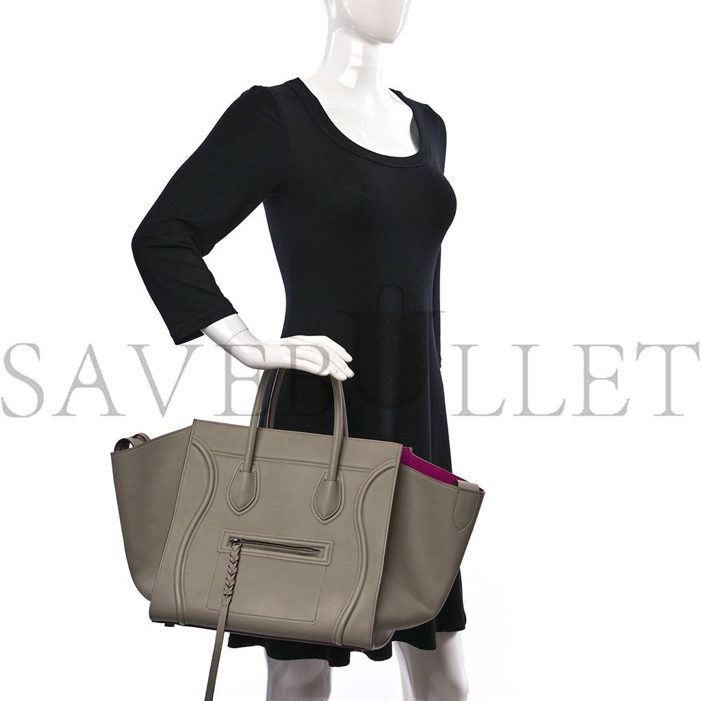 Ce**e baby grained calfskin medium phantom luggage beige (30*28*25cm)