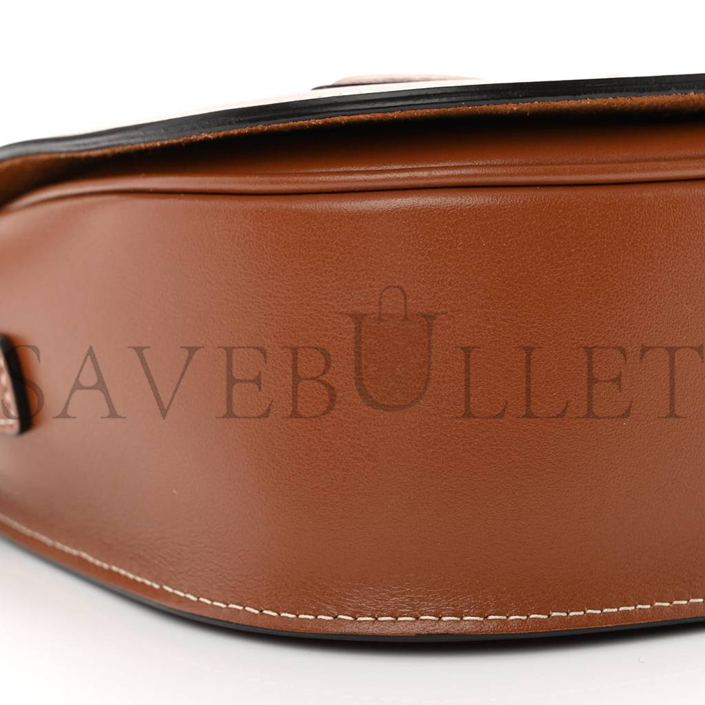 Ce**e smooth calfskin cuir triomphe folco crossbody bag tan (19*16*6cm)