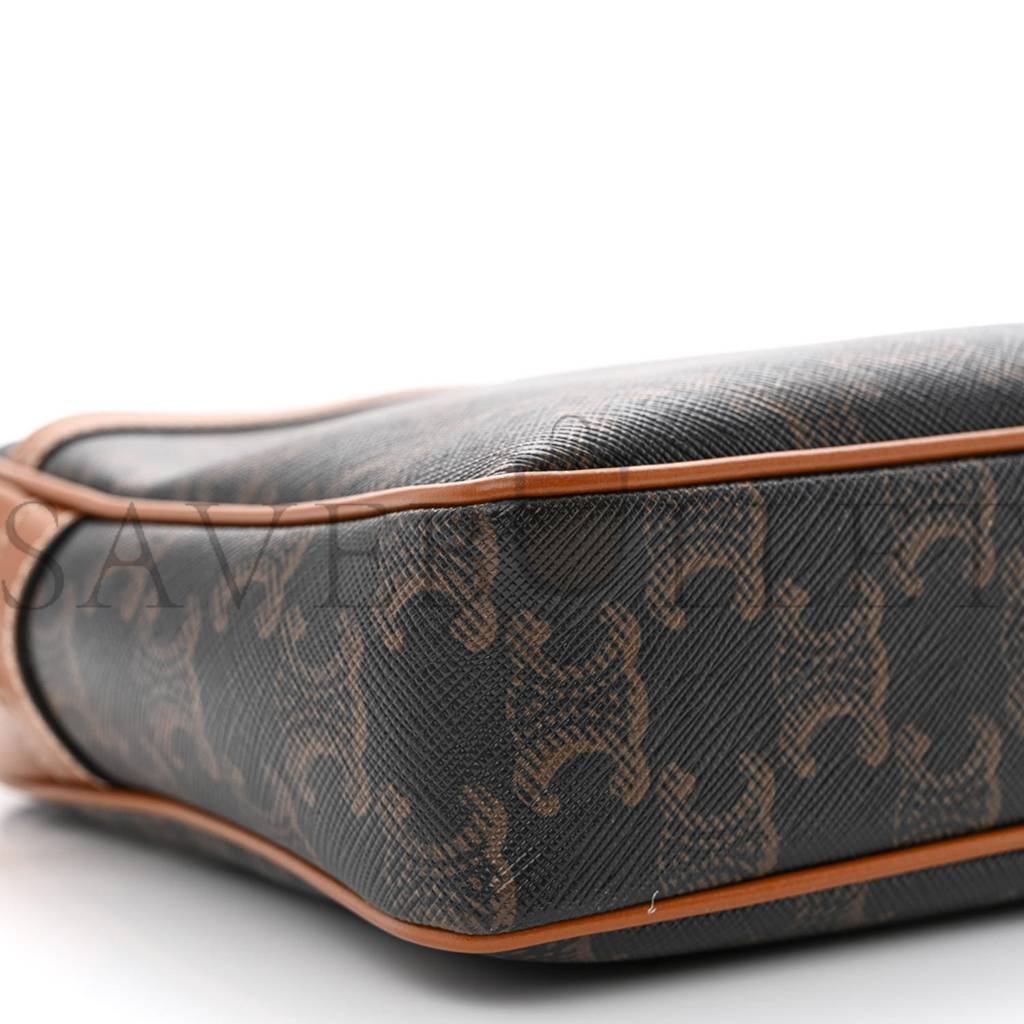 Ce**e triomphe canvas calfskin medium patapans tan (25*18*5cm)