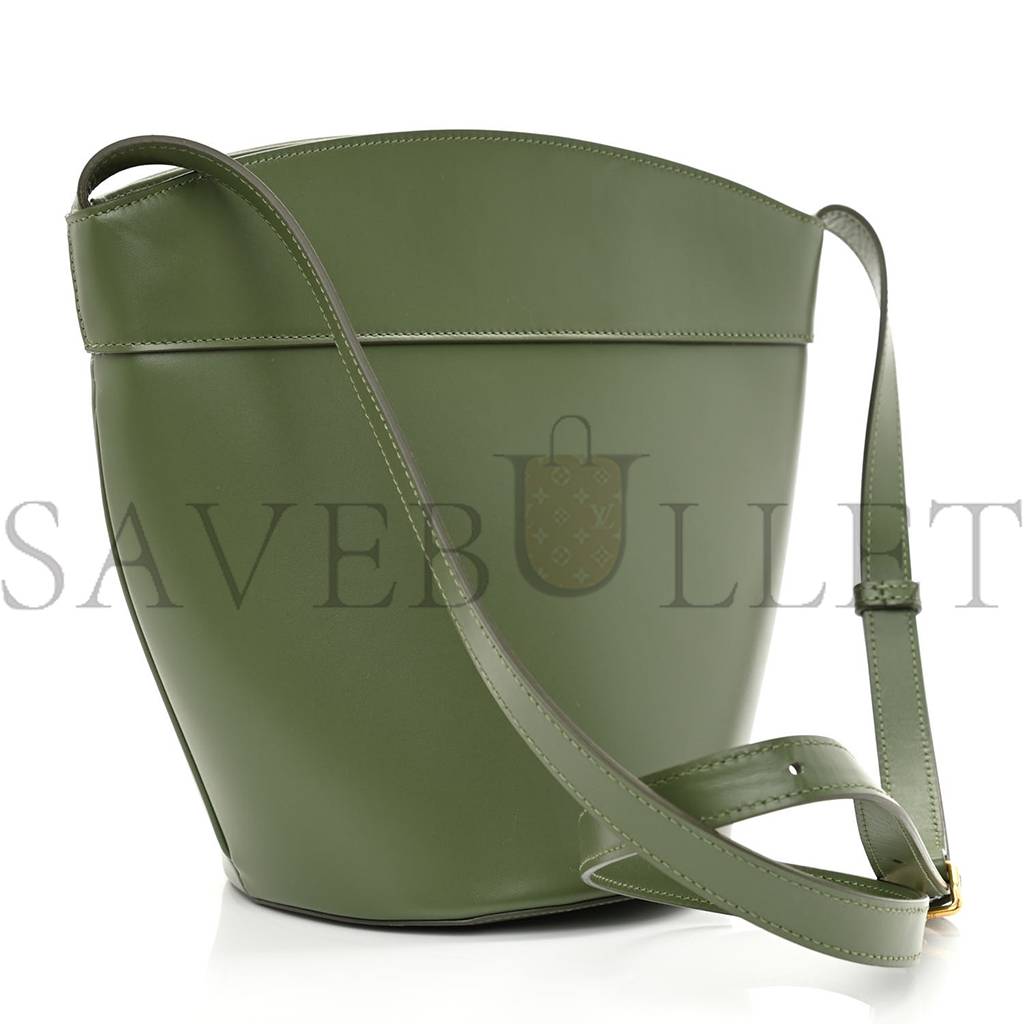 Ce**e calfskin crecy bucket bag green (23*15*15cm)