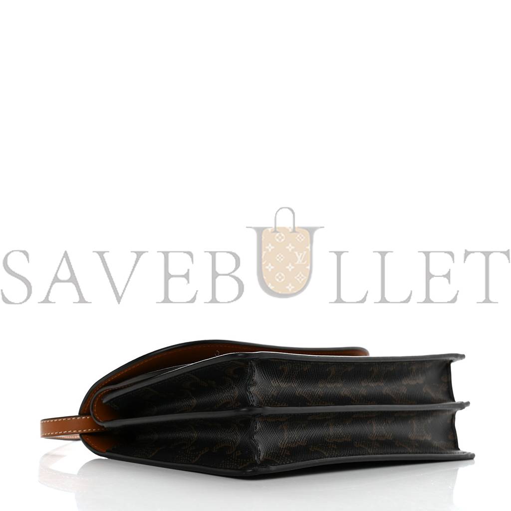 Ce**e triomphe canvas lambskin wallet on strap tan (20*13*6cm)