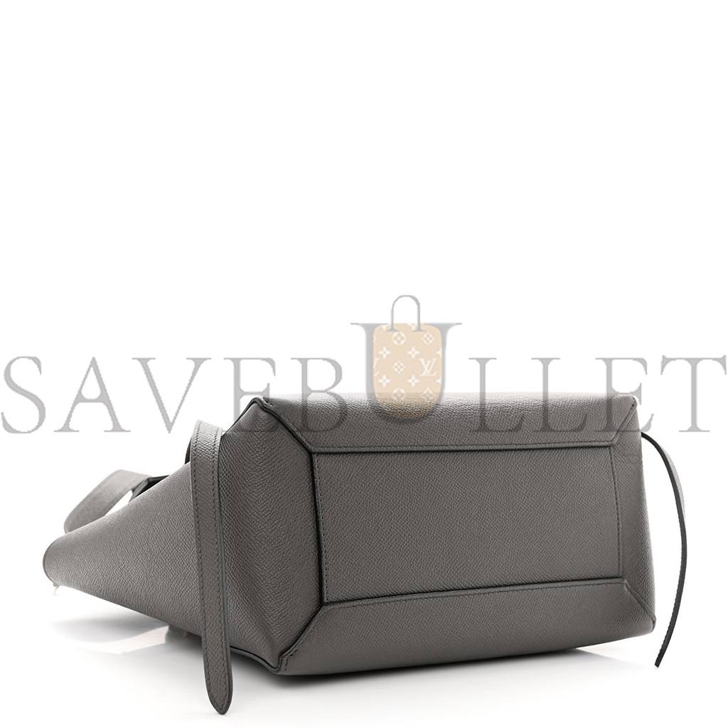 Ce**e grained calfskin nano belt bag grey (25*24*13cm)