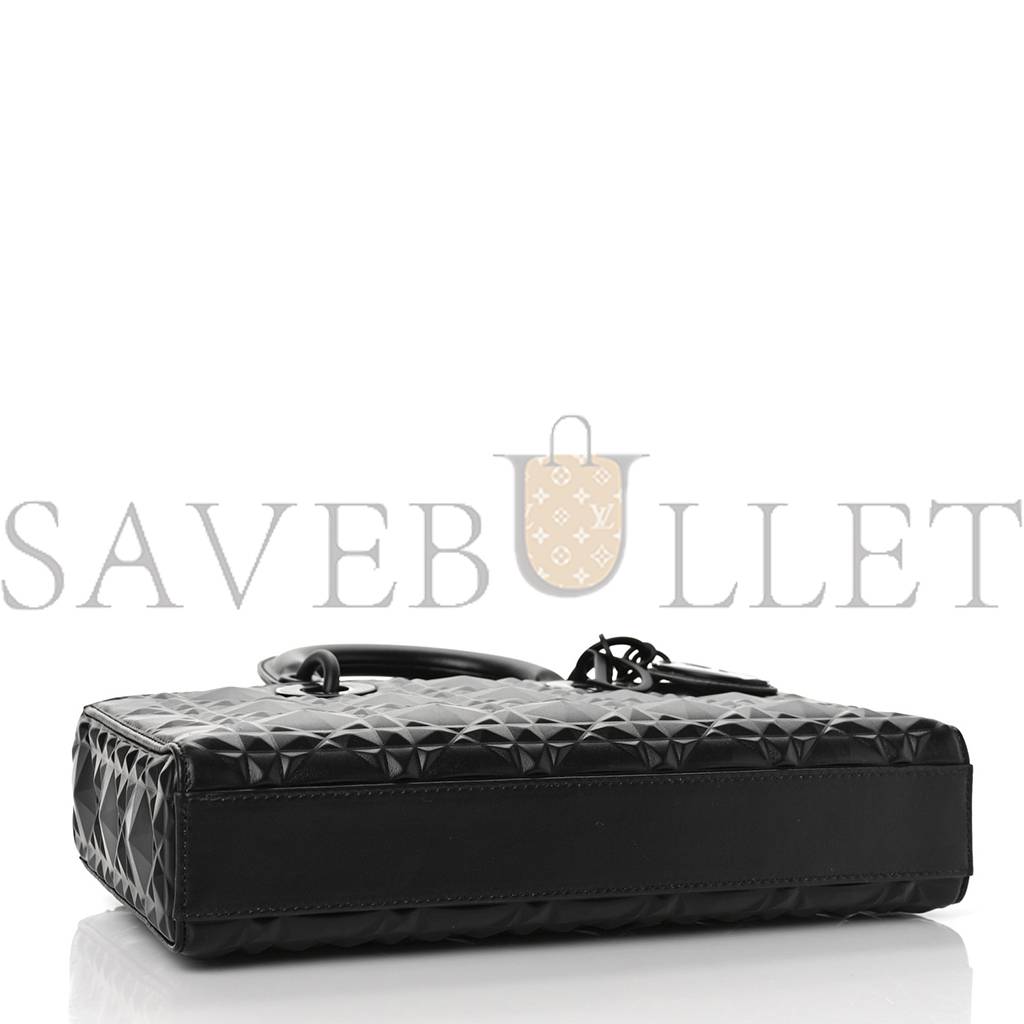 d*or calfskin cannage Di*m*nd medium lady d-joy black (26*14*5.7cm)