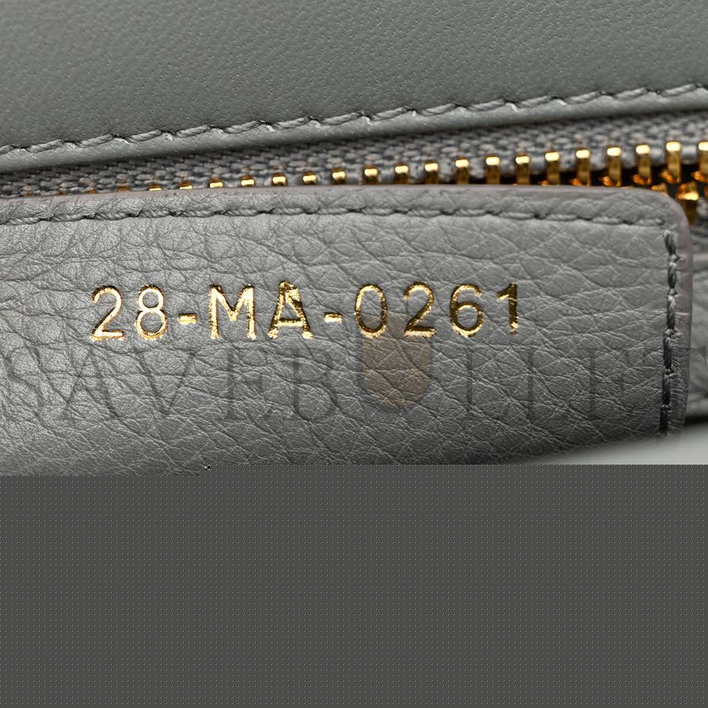 D*or calfskin cannage small caro bag grey (20*12*7cm)