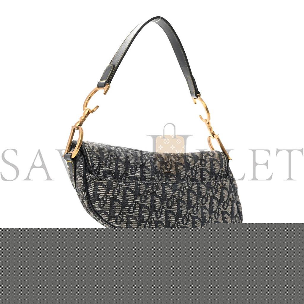 D*or monogram saddle bag blue (20*19*2.5cm)