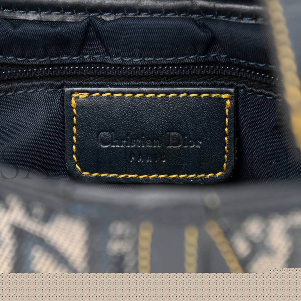 D*or monogram saddle bag blue (20*19*2.5cm)