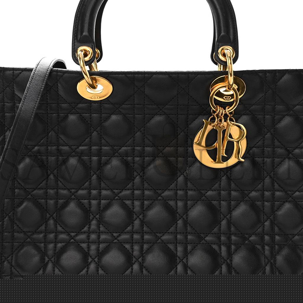 D*or lambskin cannage large lady D*or black (32*25*12.1cm)