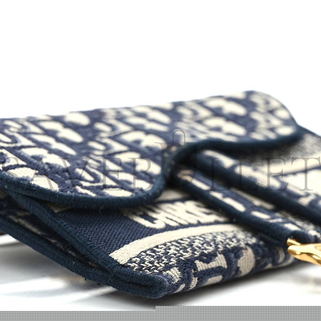 D*or oblique slim saddle pouch blue (21*13*2.5cm)