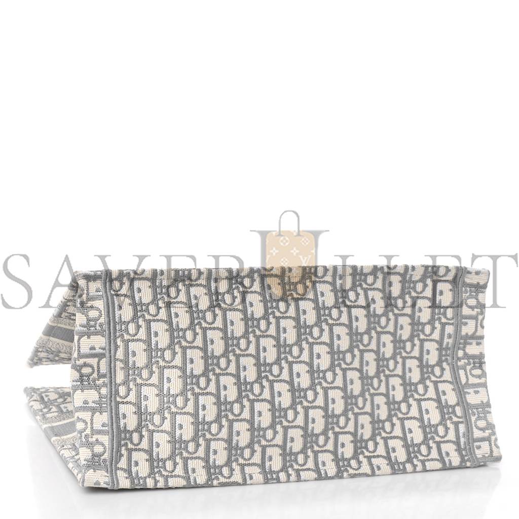 D*or oblique medium book tote grey (36*27*14cm)
