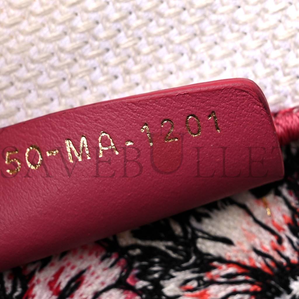 D*or canvas embroidered medium butterfly print book tote multicolor (36*26*17.1cm)