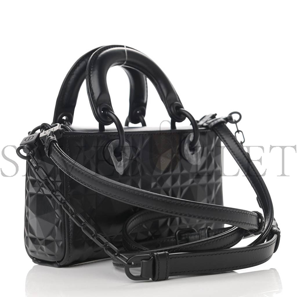 d*or calfskin cannage Di*m*nd micro lady d-joy black (17*10*8.9cm)