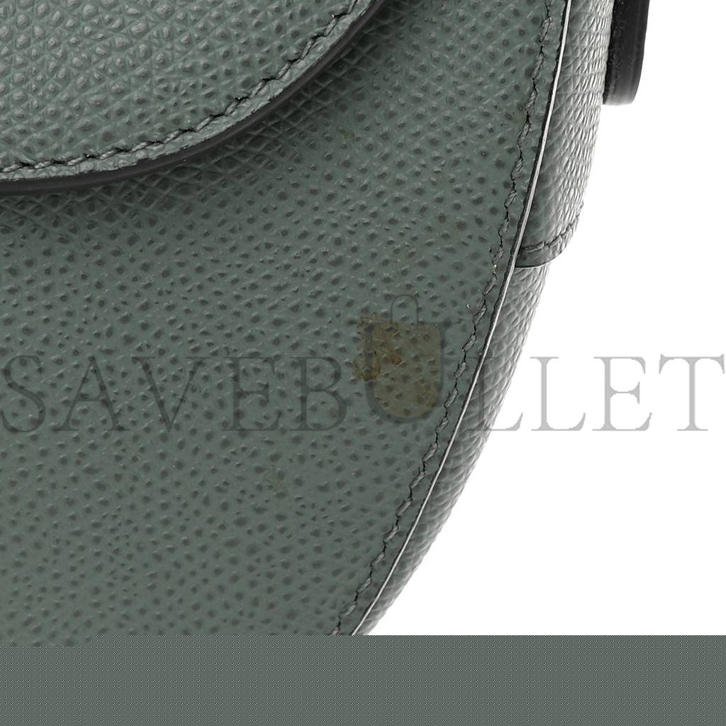 D*or grained calfskin saddle bag orage (25*21*6.4cm)