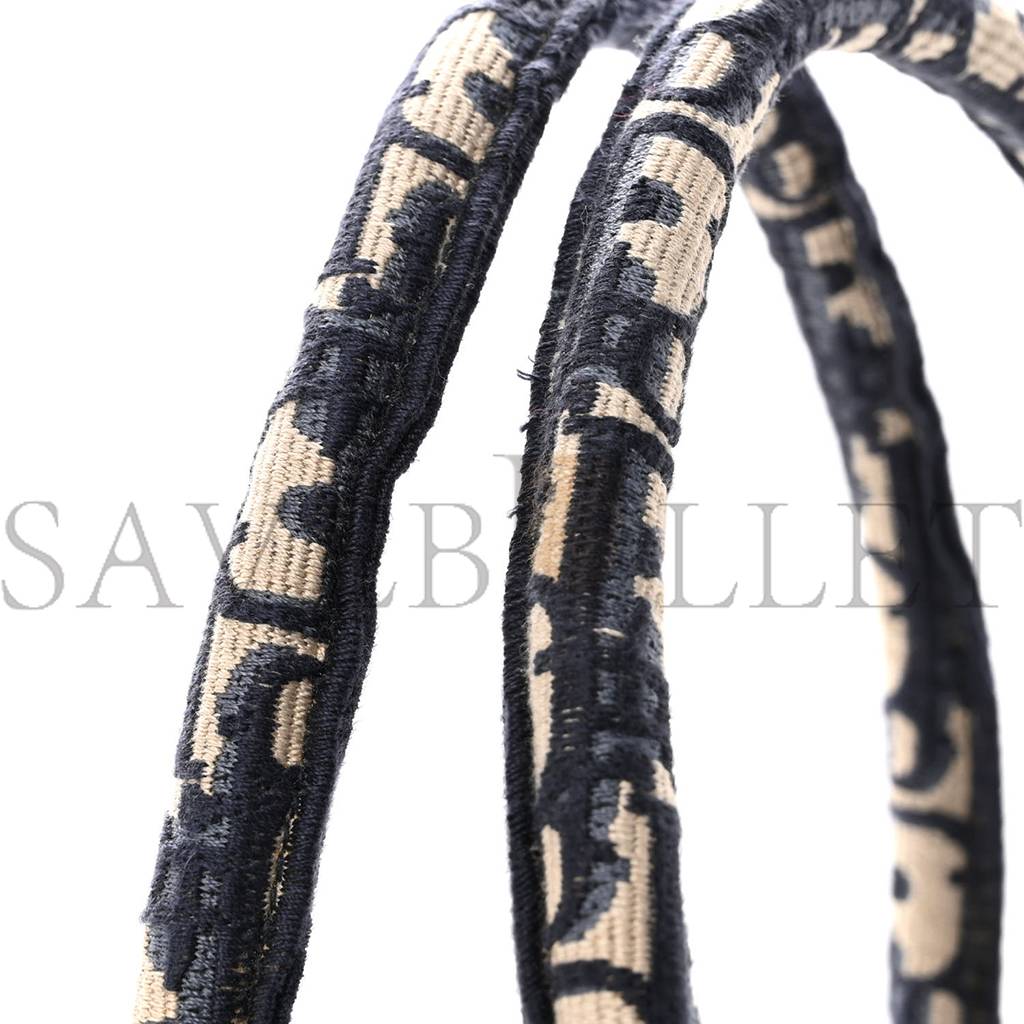 D*or oblique large book tote blue multicolor (42*35*17.8cm)